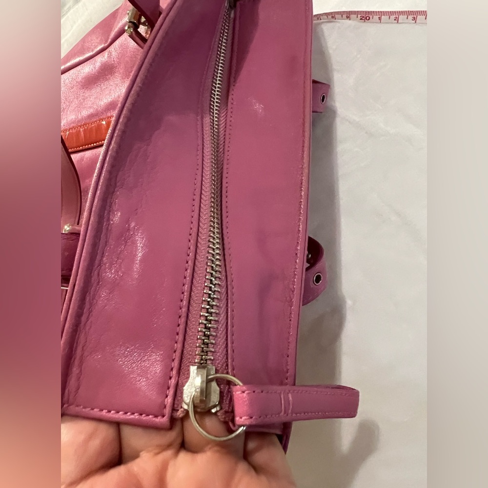 COACH Gallery Pink Leather Tote Bag-Authentic - Picture 6 of 16